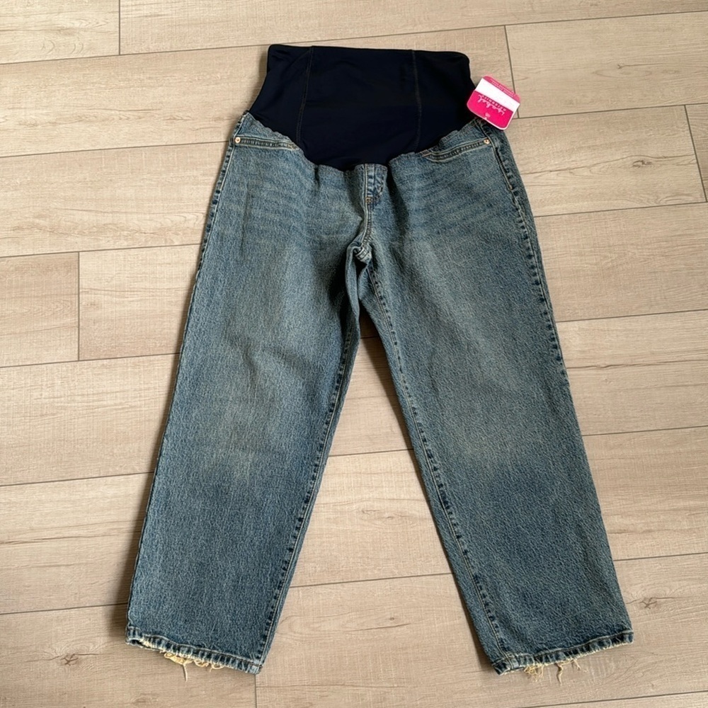 NWT Isabel maternity vintage straight crossover jeans